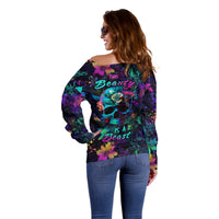 This Beauty Is a Beast Off Shoulder Sweater - Wonder Print Shop
