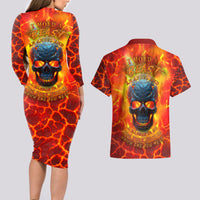 I Hold a Beast an Angel and a Madman In Me Couples Matching Long Sleeve Bodycon Dress and Hawaiian Shirt - Wonder Print Shop