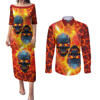 I Hold a Beast an Angel and a Madman In Me Couples Matching Puletasi Dress and Long Sleeve Button Shirts - Wonder Print Shop