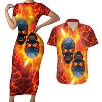 I Hold a Beast an Angel and a Madman In Me Couples Matching Short Sleeve Bodycon Dress and Hawaiian Shirt - Wonder Print Shop