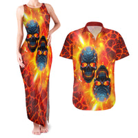 I Hold a Beast an Angel and a Madman In Me Couples Matching Tank Maxi Dress and Hawaiian Shirt - Wonder Print Shop