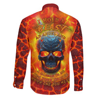 I Hold a Beast an Angel and a Madman In Me Family Matching Off Shoulder Long Sleeve Dress and Hawaiian Shirt - Wonder Print Shop