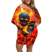 I Hold a Beast an Angel and a Madman In Me Off Shoulder Short Dress - Wonder Print Shop