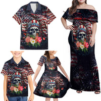 If This Flag Offends You I'll Help You Pack Family Matching Off Shoulder Maxi Dress and Hawaiian Shirt - Wonder Print Shop