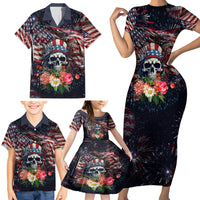 If This Flag Offends You I'll Help You Pack Family Matching Short Sleeve Bodycon Dress and Hawaiian Shirt - Wonder Print Shop