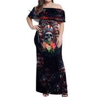 If This Flag Offends You I'll Help You Pack Off Shoulder Maxi Dress - Wonder Print Shop