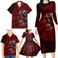 Time To Unleash A Little Hell!! Family Matching Long Sleeve Bodycon Dress and Hawaiian Shirt - Wonder Print Shop