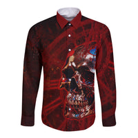Time To Unleash A Little Hell!! Long Sleeve Button Shirt - Wonder Print Shop