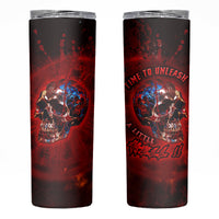 Time To Unleash A Little Hell!! Skinny Tumbler - Wonder Print Shop