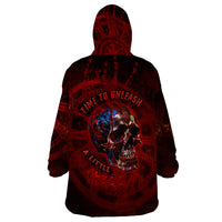 Time To Unleash A Little Hell!! Wearable Blanket Hoodie - Wonder Print Shop
