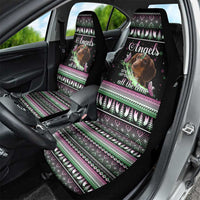 Christmas Dachshund Angel Dog Car Seat Cover Pink Green Tree Feather Pattern Design - Wonder Print Shop