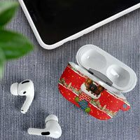 Funny Dachshund Dog Light Up Christmas AirPods Case Snowy Village Red Holiday Design - Wonder Print Shop