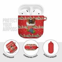 Funny Dachshund Dog Light Up Christmas AirPods Case Snowy Village Red Holiday Design - Wonder Print Shop