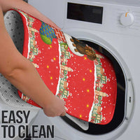 Funny Dachshund Dog Light Up Christmas Bathroom Set Snowy Village Red Holiday Design - Wonder Print Shop