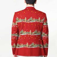 Funny Dachshund Dog Light Up Christmas Blazer Snowy Village Red Holiday Design - Wonder Print Shop