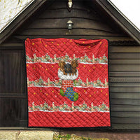 Funny Dachshund Dog Light Up Christmas Quilt Snowy Village Red Holiday Design - Wonder Print Shop