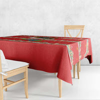 Funny Dachshund Dog Light Up Christmas Tablecloth Snowy Village Red Holiday Design - Wonder Print Shop
