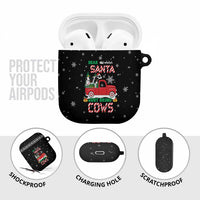 Funny Christmas Cows in Red Truck AirPods Case Dear Santa Just Bring Cows Quote on Snowflake - Wonder Print Shop