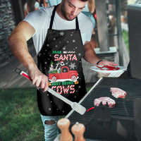 Funny Christmas Cows in Red Truck Apron Dear Santa Just Bring Cows Quote on Snowflake - Wonder Print Shop