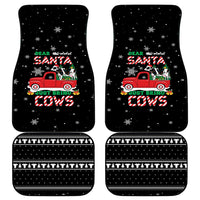 Funny Christmas Cows in Red Truck Car Mats Dear Santa Just Bring Cows Quote on Snowflake - Wonder Print Shop