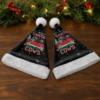 Funny Christmas Cows in Red Truck Christmas Santa Hat Dear Santa Just Bring Cows Quote on Snowflake - Wonder Print Shop