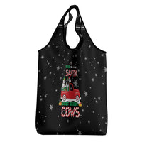 Funny Christmas Cows in Red Truck Grocery Bag Dear Santa Just Bring Cows Quote on Snowflake - Wonder Print Shop