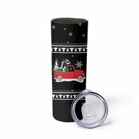 Funny Christmas Cows in Red Truck Skinny Tumbler Dear Santa Just Bring Cows Quote on Snowflake - Wonder Print Shop