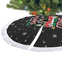 Funny Christmas Cows in Red Truck Tree Skirt Dear Santa Just Bring Cows Quote on Snowflake - Wonder Print Shop