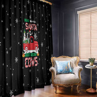 Funny Christmas Cows in Red Truck Window Curtain Dear Santa Just Bring Cows Quote on Snowflake - Wonder Print Shop