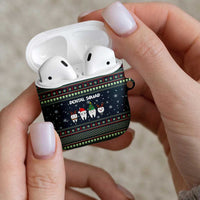 Funny Christmas Dental Squad Tooth Characters AirPods Case Snowflake Pattern Design - Wonder Print Shop
