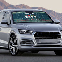 Funny Christmas Dental Squad Tooth Characters Auto Sun Shade Snowflake Pattern Design - Wonder Print Shop