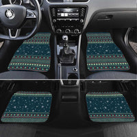 Funny Christmas Dental Squad Tooth Characters Car Mats Snowflake Pattern Design - Wonder Print Shop
