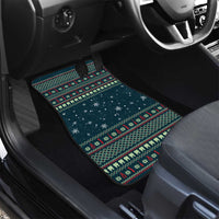 Funny Christmas Dental Squad Tooth Characters Car Mats Snowflake Pattern Design - Wonder Print Shop