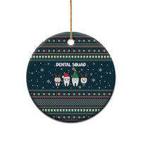 Funny Christmas Dental Squad Tooth Characters Ceramic Ornament Snowflake Pattern Design - Wonder Print Shop