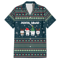 Funny Christmas Dental Squad Tooth Characters Hawaiian Shirt Snowflake Pattern Design - Wonder Print Shop