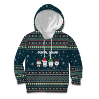 Funny Christmas Dental Squad Tooth Characters Kid Hoodie Snowflake Pattern Design - Wonder Print Shop
