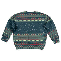 Funny Christmas Dental Squad Tooth Characters Kid Ugly Christmas Sweater Snowflake Pattern Design - Wonder Print Shop