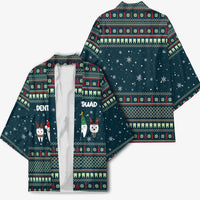 Funny Christmas Dental Squad Tooth Characters Kimono Snowflake Pattern Design - Wonder Print Shop