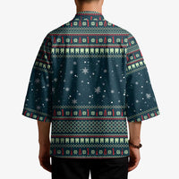 Funny Christmas Dental Squad Tooth Characters Kimono Snowflake Pattern Design - Wonder Print Shop