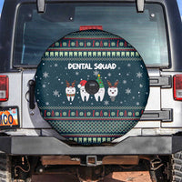 Funny Christmas Dental Squad Tooth Characters Spare Tire Cover Snowflake Pattern Design - Wonder Print Shop