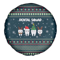 Funny Christmas Dental Squad Tooth Characters Spare Tire Cover Snowflake Pattern Design - Wonder Print Shop