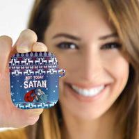 Jesus Not To Day Satan Christmas AirPods Case Funny Xmas Holiday Patterns - Wonder Print Shop