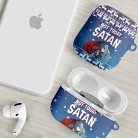 Jesus Not To Day Satan Christmas AirPods Case Funny Xmas Holiday Patterns - Wonder Print Shop