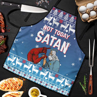 Jesus Not To Day Satan Christmas Apron Funny Xmas Holiday Patterns - Wonder Print Shop