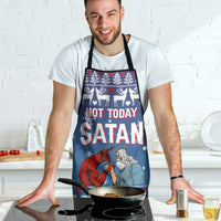 Jesus Not To Day Satan Christmas Apron Funny Xmas Holiday Patterns - Wonder Print Shop