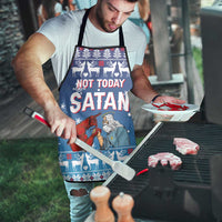 Jesus Not To Day Satan Christmas Apron Funny Xmas Holiday Patterns - Wonder Print Shop