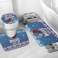 Jesus Not To Day Satan Christmas Bathroom Set Funny Xmas Holiday Patterns - Wonder Print Shop