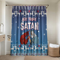 Jesus Not To Day Satan Christmas Bathroom Set Funny Xmas Holiday Patterns - Wonder Print Shop