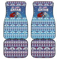 Jesus Not To Day Satan Christmas Car Mats Funny Xmas Holiday Patterns - Wonder Print Shop