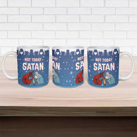 Jesus Not To Day Satan Christmas Ceramic Mug Funny Xmas Holiday Patterns - Wonder Print Shop